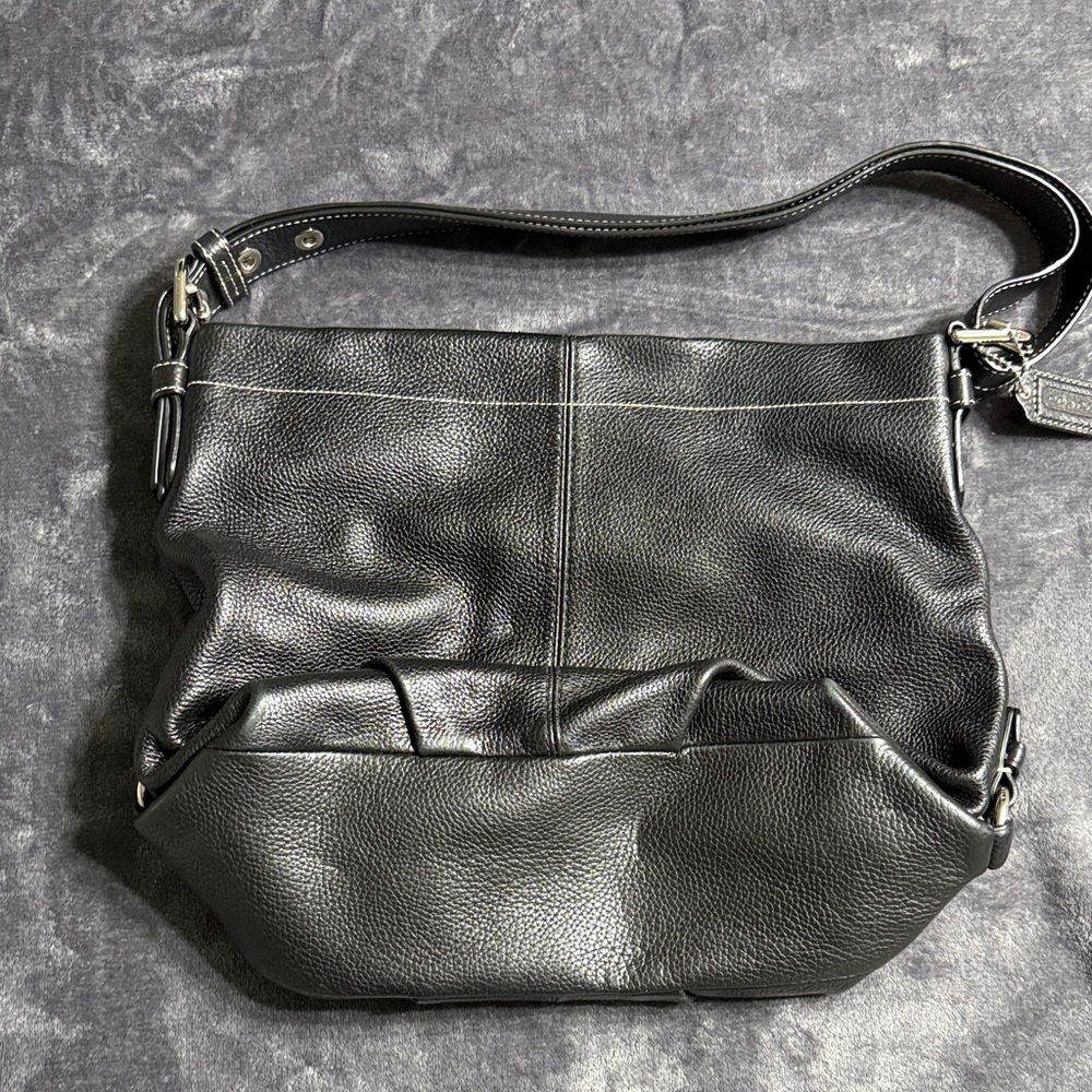 Coach Black Leather Shoulder Bag